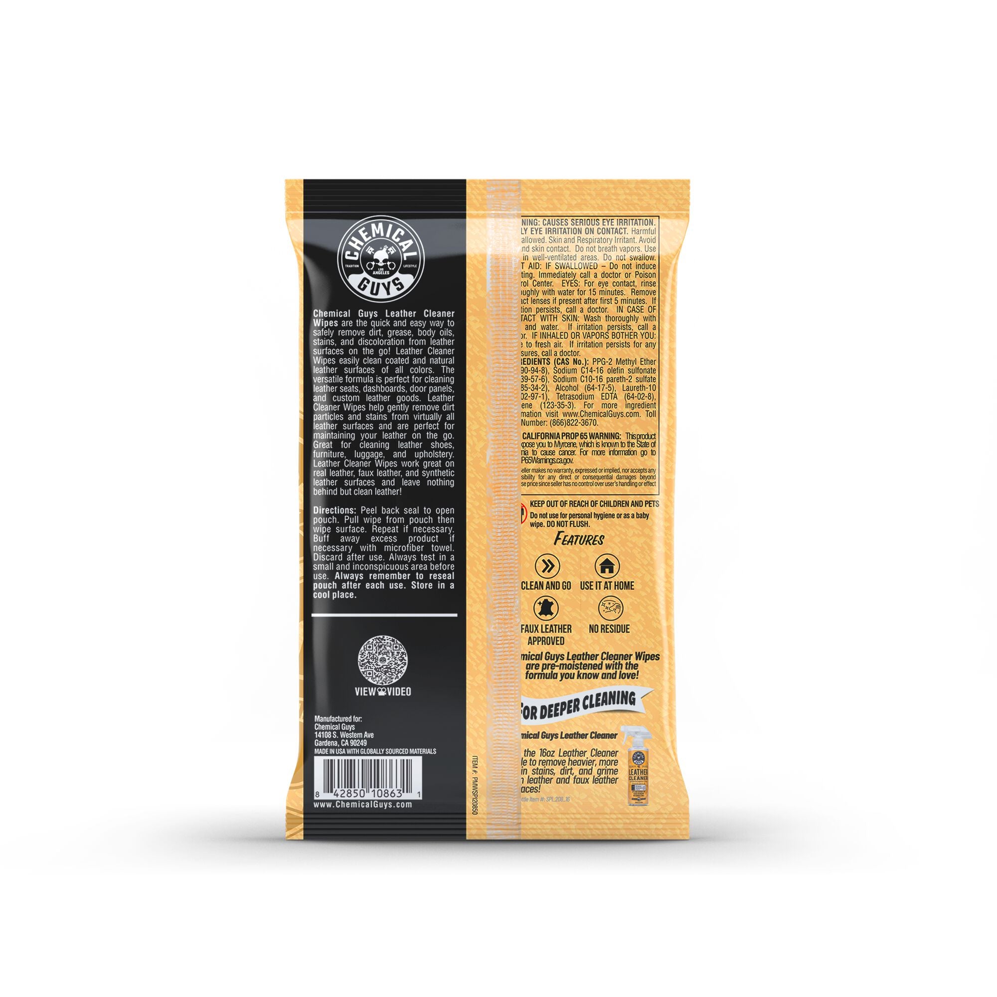Leather Cleaner Wipes