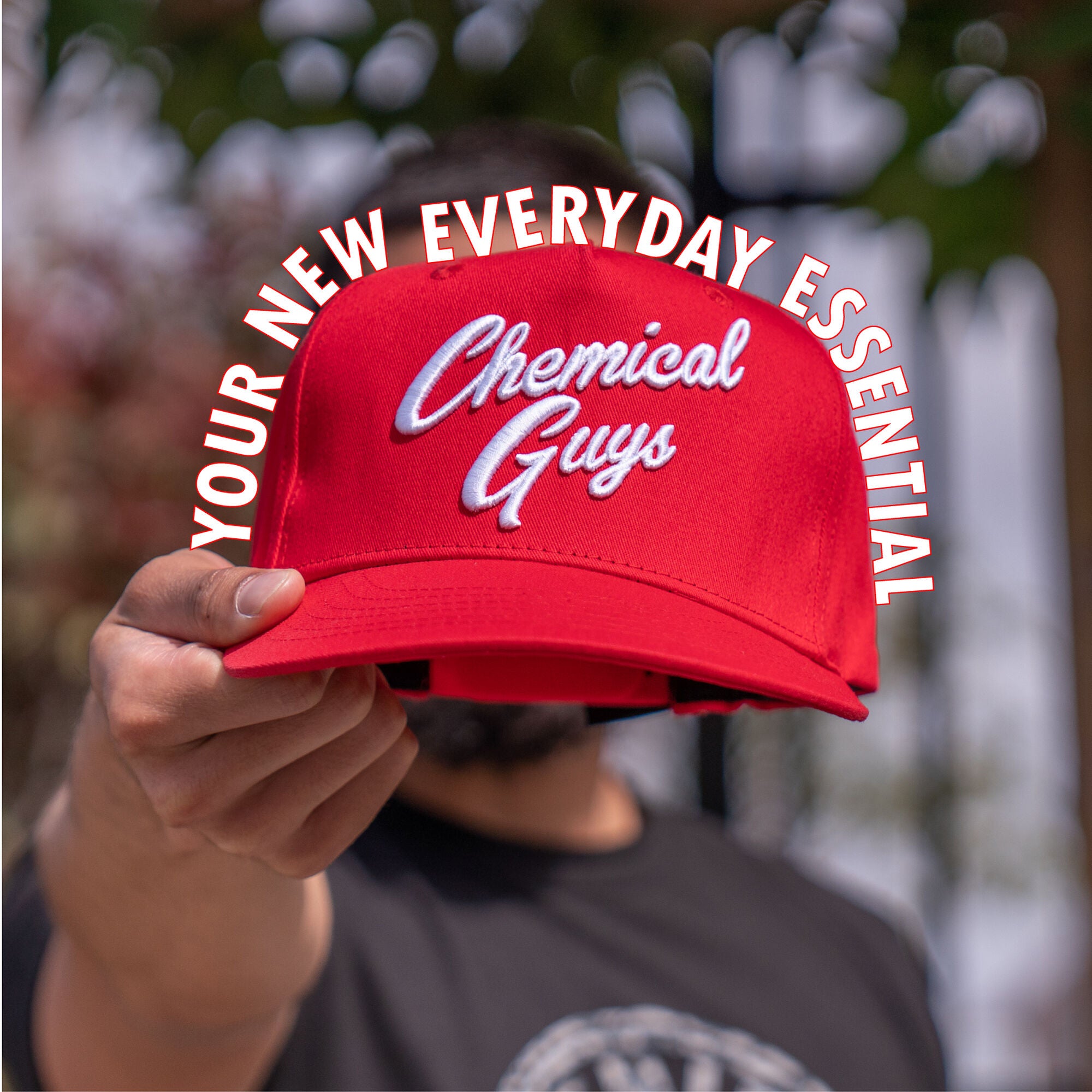 Snap-It-Back Red Script Hat