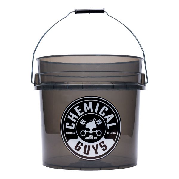 Heavy Duty Ultra Clear Detailing Bucket. 4.25 Gal. Smoked Obsidian Black