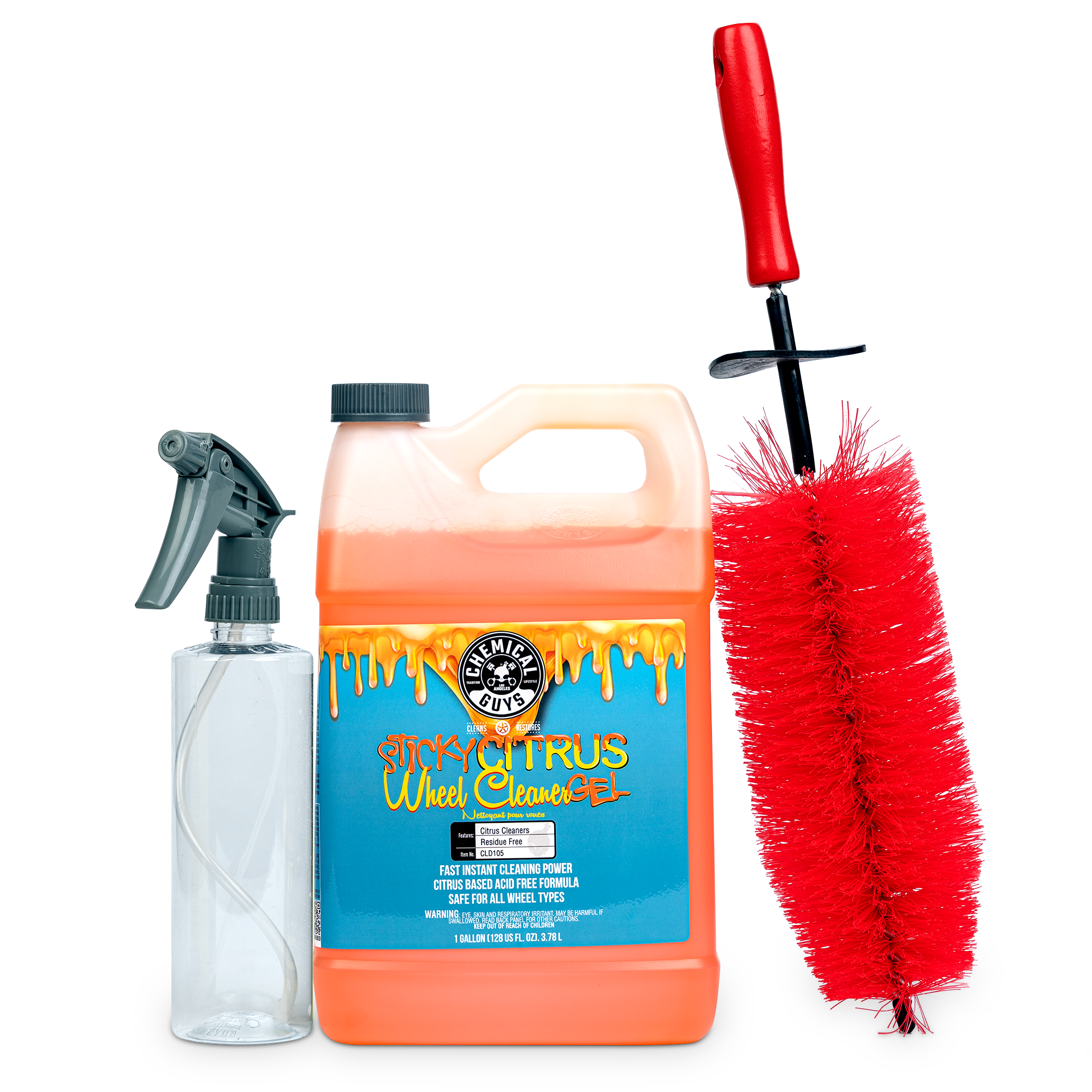 Sticky Citrus Spray Bundle with FREE Red Rocket Wheel and Rim Detailing Brush